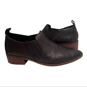 LUCKY BRAND Lenci Black Low Ankle Boot Pebbled Leather Size 9/40
